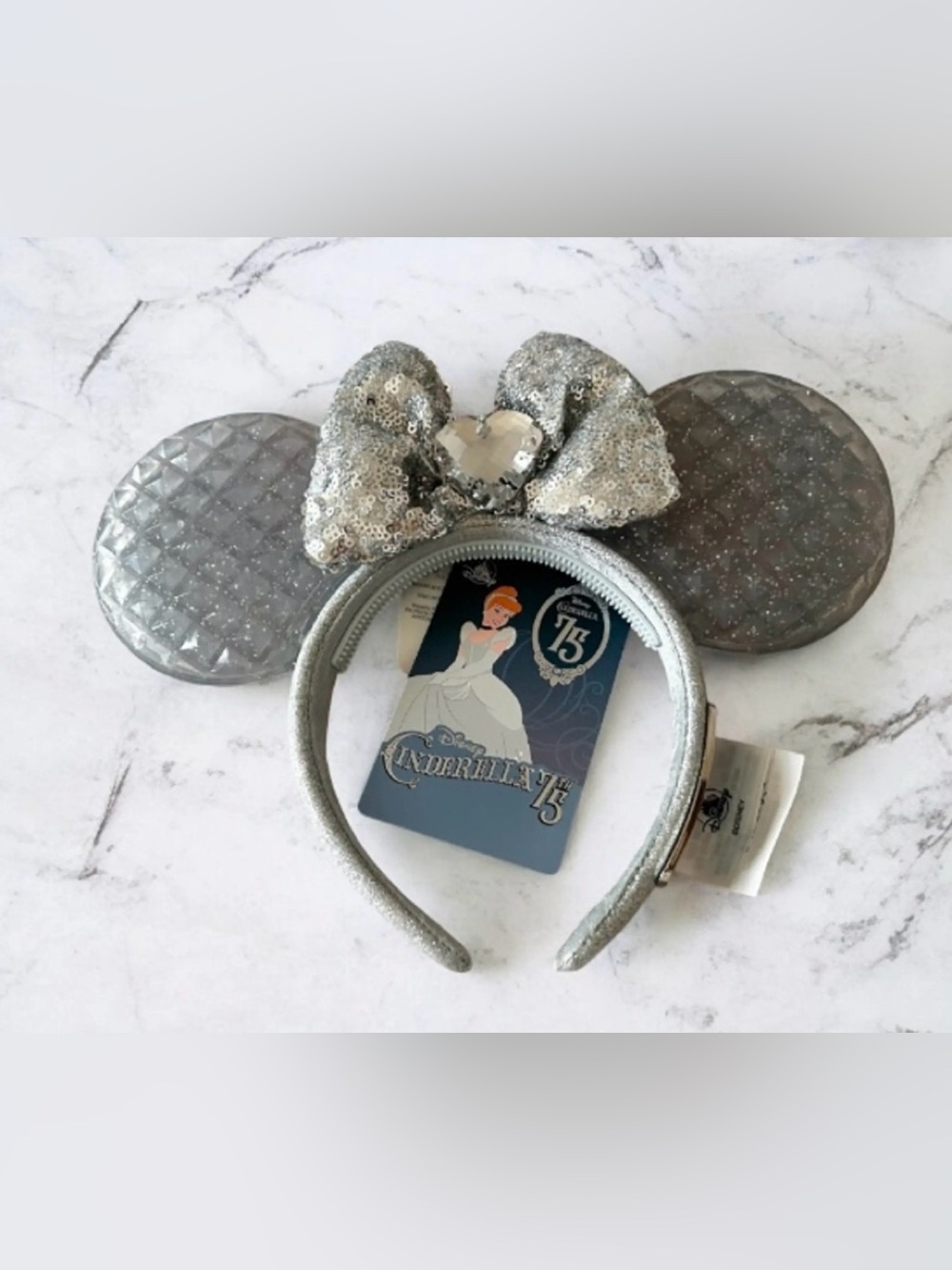 DISNEY CINDERELLA 75th ANNIVERSARY COLLECTORS RARE MICKEY EARS EPCOT 🆕 NWT OS